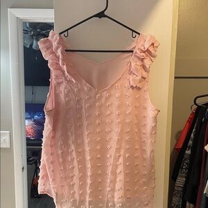 Pink Ruffled Women's Top